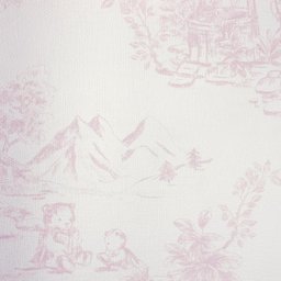 Papel de Parede Toile de Jouy Rosa Infantil- Vinilico Lavável+ Cola Inclusa - 3