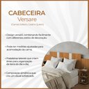 Ver imagem 2 de Cabeceira Versare Casal e Queen Flex Regulável com 2 Mesas Suspensas Painel Moderno Nature Off White