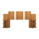 Ver imagem 6 de Cabeceira Versare Casal e Queen Flex Regulável com 2 Mesas Suspensas Painel Moderno Nature Off White