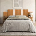 Ver imagem 4 de Cabeceira Versare Casal e Queen Flex Regulável com 2 Mesas Suspensas Painel Moderno Nature Off White