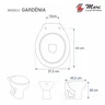 Assento Sanitário Poliéster Soft Close Gardenia Branco para vaso Mari - 2