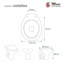 Ver imagem 2 de Assento Sanitário Poliéster Soft Close Gardenia Branco para vaso Mari