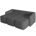 Ver imagem 6 de Sofá Cama Casal para Sala 306cm Polska K04 Linho Cinza Escuro - Mpozenato