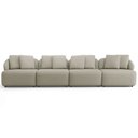 Ver imagem 3 de Sofá 4 Lugares para Sala de Estar Living 308cm Arlo F04 Linho Bege - Lyam Decor