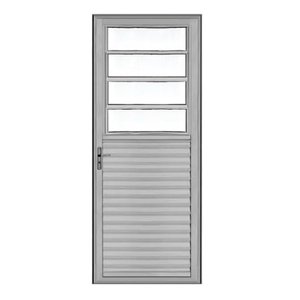 Porta de Alumínio Basculante com Vidro Lado Direito 210x80cm Brilhante Allo Esquadrias