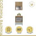 Ver imagem 5 de Cozinha Modulada 2 Peças 100% MDF Rainha Marrom/Verde - Nesher