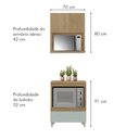 Ver imagem 4 de Cozinha Modulada 100% Mdf 2 Peças Nesher Rainha Marrom Verde