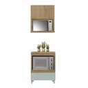 Ver imagem 1 de Cozinha Modulada 100% Mdf 2 Peças Nesher Rainha Marrom Verde