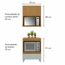Ver imagem 3 de Cozinha Modulada 2 Peças 100% MDF Rainha Marrom/Verde - Nesher