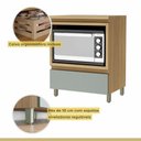 Ver imagem 7 de Cozinha Modulada 2 Peças 100% MDF Rainha Marrom/Verde - Nesher