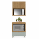 Ver imagem 2 de Cozinha Modulada 2 Peças 100% MDF Rainha Marrom/Verde - Nesher