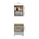 Ver imagem 3 de Cozinha Modulada 100% Mdf 2 Peças Nesher Rainha Marrom Verde
