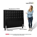 Ver imagem 3 de Cabeceira Cama Box Casal Ciara 140cm Botonê com Frame Suede Preto - Abmaza