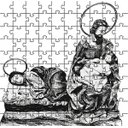 Ver imagem 1 de Quebra-Cabeça Preto e Branco Religious Art Nossa Senhora Descansando 120 peças