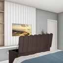 Ver imagem 1 de Calçadeira Recamier Baú Dallas 195cm King Size Para Quarto Box Suede Marrom - Amey Decor