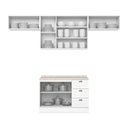 Ver imagem 3 de Cozinha Completa Americana 7 Portas 3 Gavetas com Tampo 100% Mdf Branco - Henn