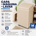 Ver imagem 4 de Capa para Máquina de Lavar Forrada m - Bege