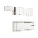 Ver imagem 2 de Armário de Cozinha Completa 3 Gavetas 100% Mdf 300cm Branco Celeste Kappesberg