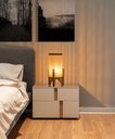 Ver imagem 3 de Abajur de Mesa Ravely Luminária Estilo Minimalista Japandi