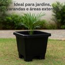 Ver imagem 5 de Kit 2 Vasos Gg Quadrados de Plástico com Pézinho 16 Litros