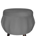 Ver imagem 5 de Jogo Poltrona Estofada Com 1 Puff Pés Palito Clínica Pétala Suede Cinza - LM DECOR