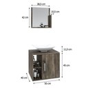 Ver imagem 5 de Conjunto Balcão C-cuba L38 e Espelheira Soft 500 Carvalho C-preto Ônix Carvalho Dark