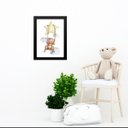 Ver imagem 1 de Quadro Quarto Bebê Ursinho Estrela 24x18cm:madeira Branca