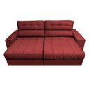 Ver imagem 5 de Sofá Retrátil e Reclinável 2,12m Molas Ensacadas Cama inBox Brasil Velusoft Vermelho