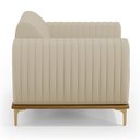 Ver imagem 7 de Kit 02 Poltronas Decorativas Base De Madeira Com Pés D'Ouro Molino D02 Corano Bege C-26 - Lyam