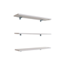 Kit Prateleira Decorativa Reta Simples MDF Branco 60x20cm 3 pçs - Smart Eco - 3