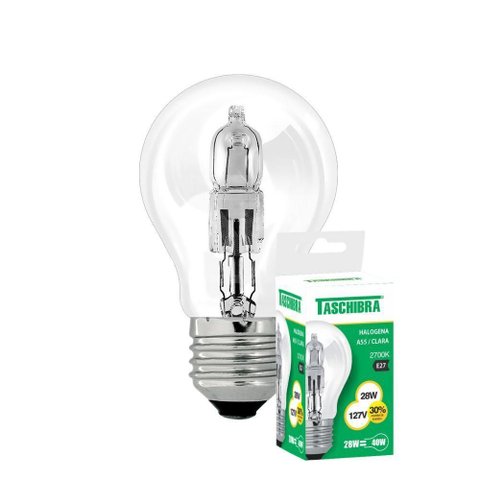 Kit 10 Lâmpadas Halógena Taschibra A55 28w E27 2700k 110v