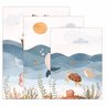 Kit 3 Quadro Decorativo Mar Infantil Quarto Criança Navio Qualidade Premium 28x20cm - 3