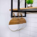 Ver imagem 6 de Tábua Mármore Branco e Madeira 20cm