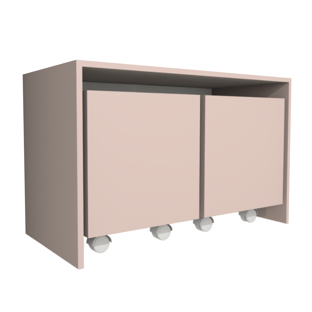 Mesa Organizadora de Brinquedos com 2 Baús 100% Mdf Plancasa Sal Rosa - 3