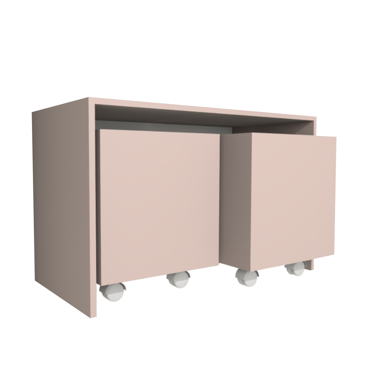 Mesa Organizadora de Brinquedos com 2 Baús 100% Mdf Plancasa Sal Rosa - 5