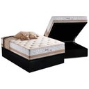 Ver imagem 1 de Cama Box Baú Casal: Colchão Molas Masterpocket Ensacadas Herval Maxspring Spain + Base Crc Suede