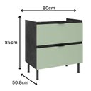 Ver imagem 2 de Balcão de Cozinha 80cm 1 Porta Basculante e 1 Gaveta Nanda Tecnomóbili