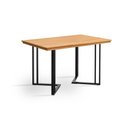 Ver imagem 1 de Mesa Industrial 1,20m Alice Tampo em Madeira Maciça Base Cor Preto Vintage Retrô Reforçada Imbuia