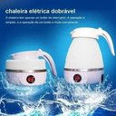 Ver imagem 2 de Chaleira Elétrica Portátil 600W 600ml Silicone e Aço Inox Branco 110V