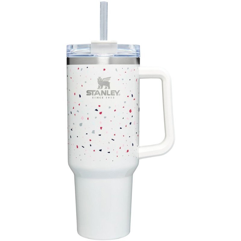 Caneca Termica com Canudo Stanley Travel Quencher 10-11338-013 (1.18L) Branco - 1