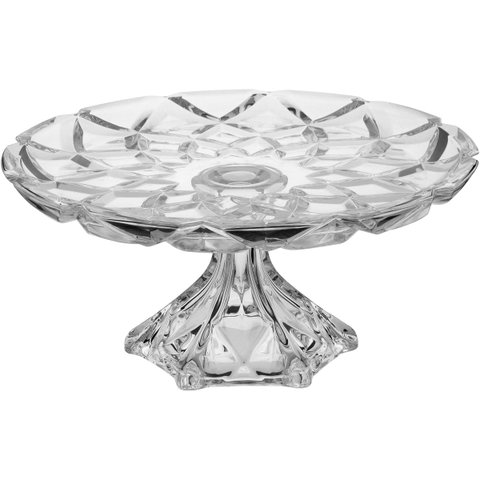 ANDRES CENTRO MESA 14x31x31cm CRISTAL ECO TRANSP COM PÉ