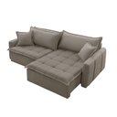 Ver imagem 4 de Sofá Cama Veludo em Madeira Eucalipto 280cm Braço 20cm Arizona Meu Sofá Online