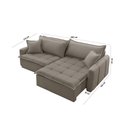 Ver imagem 3 de Sofá Cama Veludo em Madeira Eucalipto 280cm Braço 20cm Arizona Meu Sofá Online