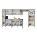 Ver imagem 5 de Armário Cozinha Modulada Completa 329,5cm Pequim Top Multimóveis Mp3755 Branco/lacca Fumê