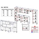 Ver imagem 4 de Armário Cozinha Modulada Completa 329,5cm Pequim Top Multimóveis Mp3755 Branco/lacca Fumê