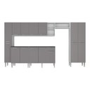 Ver imagem 7 de Armário Cozinha Modulada Completa 329,5cm Pequim Top Multimóveis Mp3755 Branco/lacca Fumê