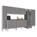 Ver imagem 2 de Armário Cozinha Modulada Completa 329,5cm Pequim Top Multimóveis Mp3755 Branco/lacca Fumê