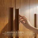Ver imagem 5 de Guarda-Roupa Casal 6 Portas 6 Gavetas com Pés 100% MDF Órion Plus Marrom/Cinamomo