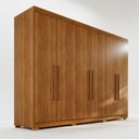 Ver imagem 3 de Guarda-Roupa Casal 6 Portas 6 Gavetas com Pés 100% MDF Órion Plus Marrom/Cinamomo