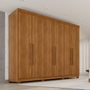 Ver imagem 1 de Guarda-roupa Casal 6 Portas 6 Gavetas com Pés 100% Mdf Órion Plus
